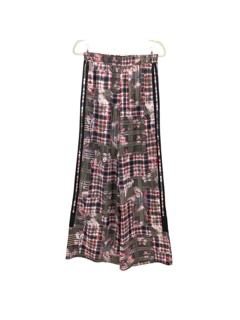 Adidas Her Studio London Womens 6 Pants Wide Leg Multicolor Tartan Track Pants - Picture 10 of 10